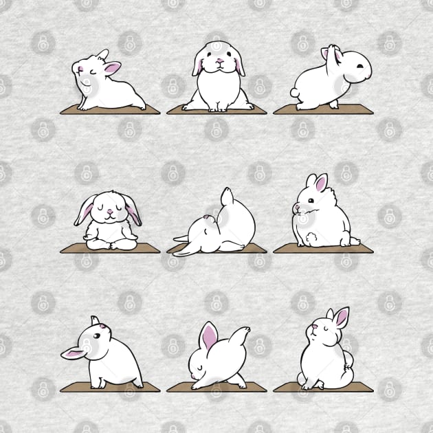 Bunnies yoga by huebucket